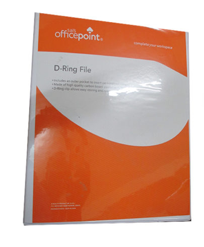Officepoint D-Ring File White 2020D-0